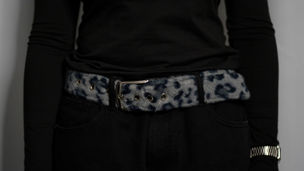 Fur Rosette Belt