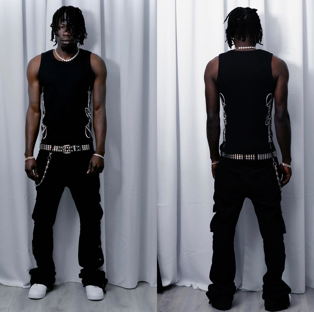 Cursive Ribbed Tank Top