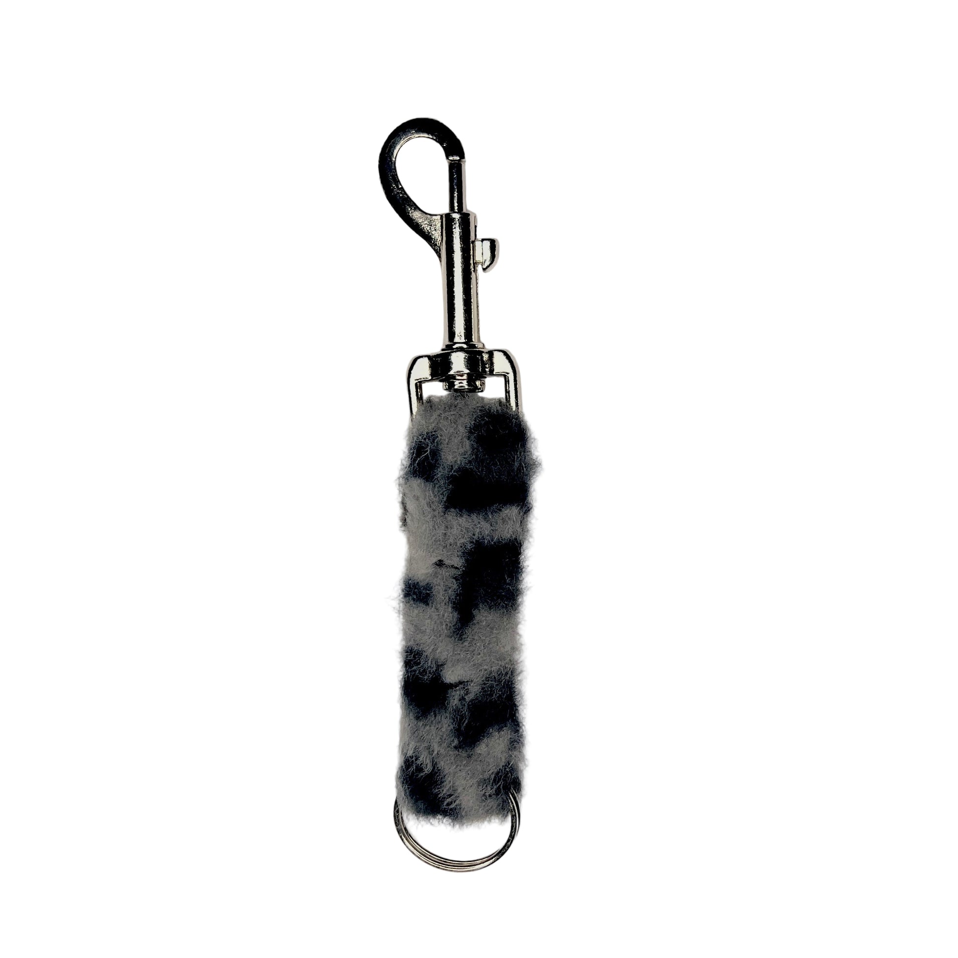 Fur Rosette Belt Loop Keychain