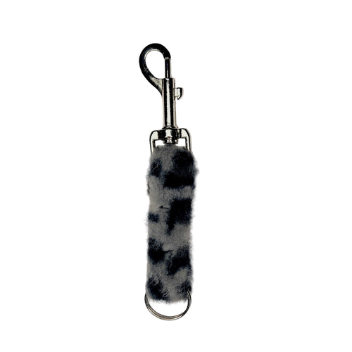 Fur Rosette Belt Loop Keychain