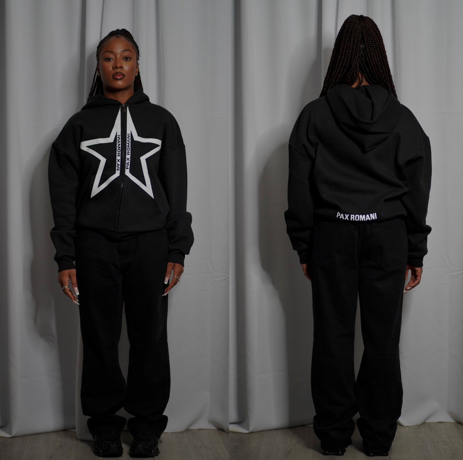 'PAX STAR' Zip Up Hoodie