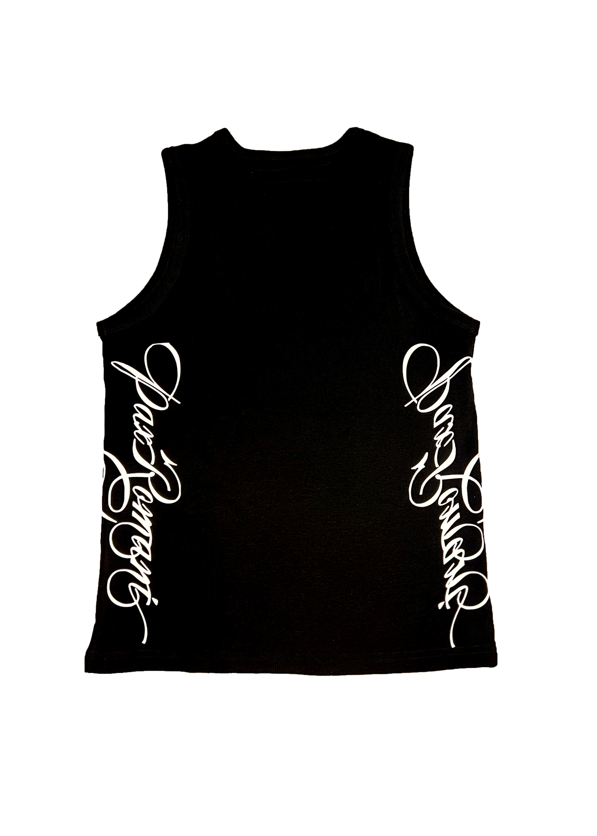 Cursive Ribbed Tank Top
