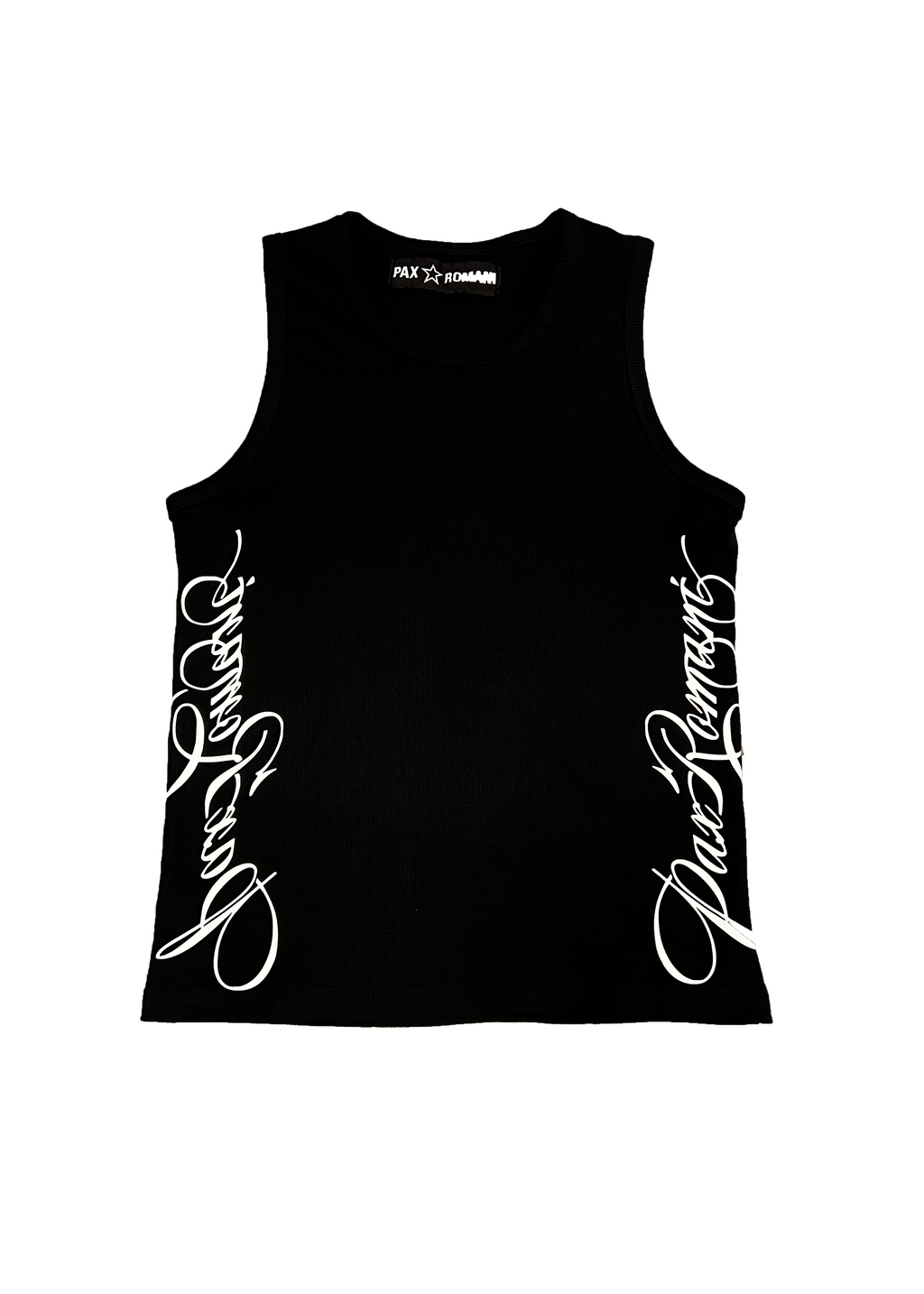 Cursive Ribbed Tank Top