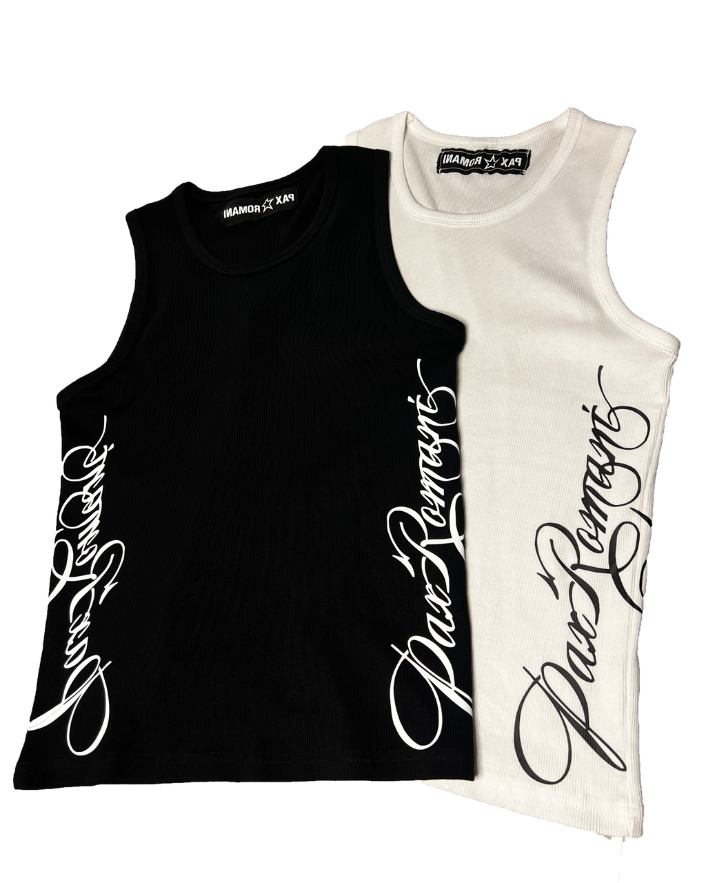 Cursive Ribbed Tank Top