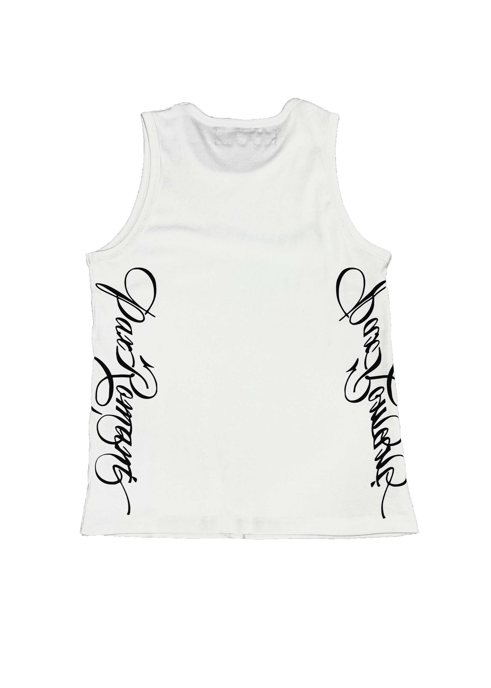 Cursive Ribbed Tank Top