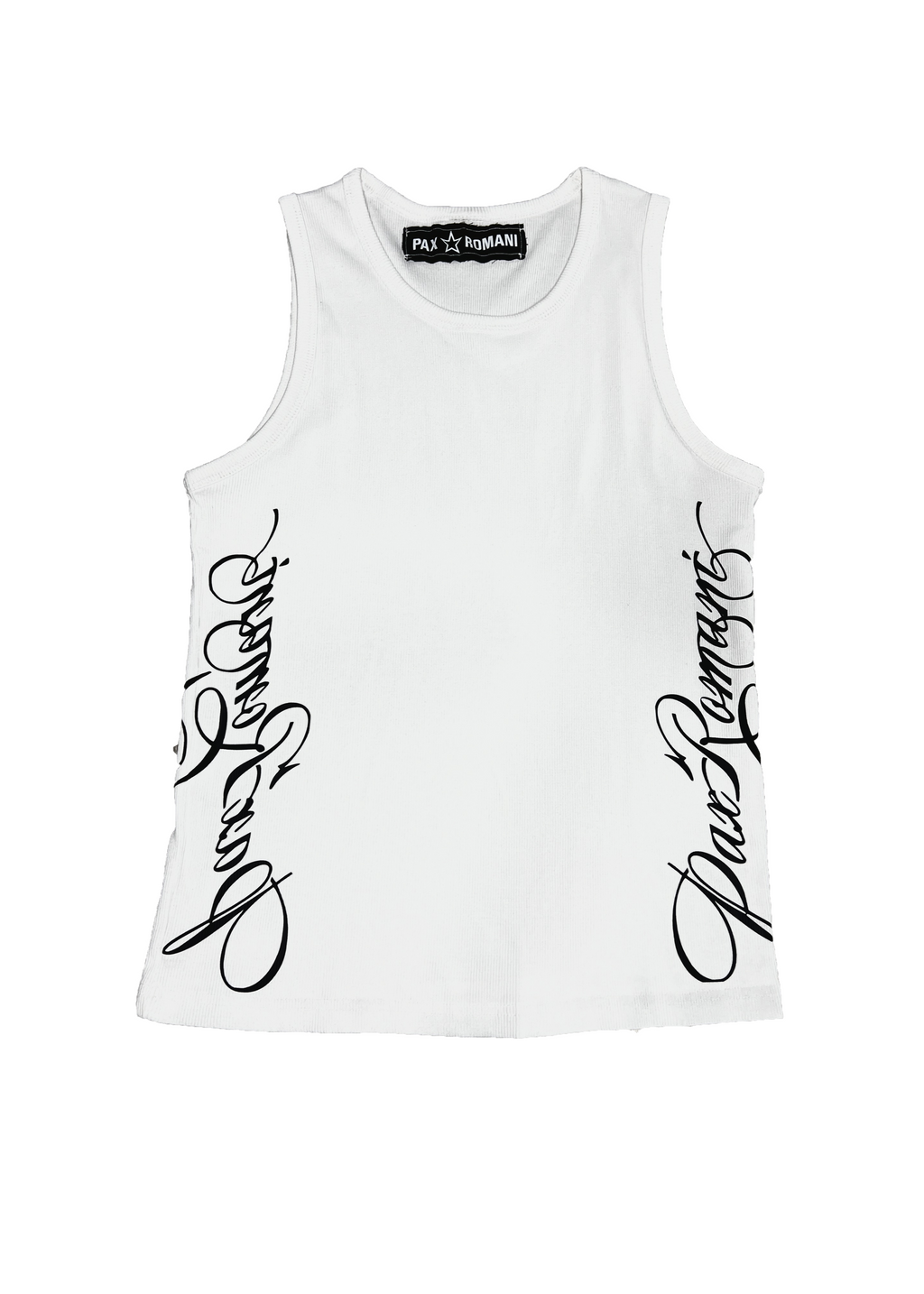 Cursive Ribbed Tank Top
